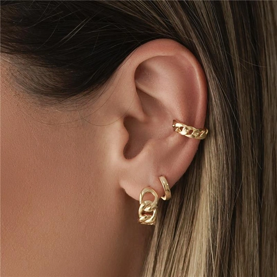LARGE HOOP EARRING 1.2 CM GOLD PLATED