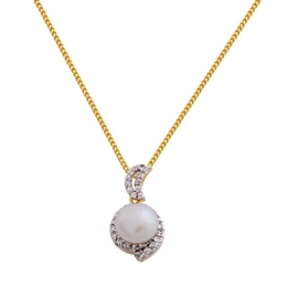 GOLD PLATED PENDANT WITH 11 1.25MM ZIRCONIA STONES