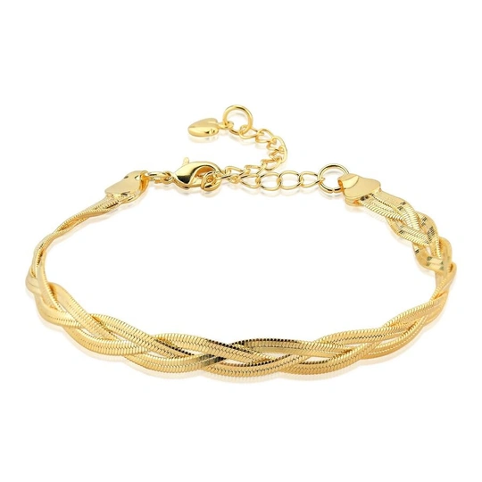 Diamond braided bracelet