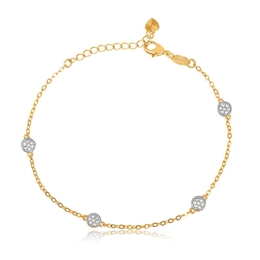 BRACELET POINTS OF LIGHT WITH GOLD-PLATED ZIRCONIA STONES