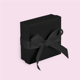 Cashier for jewelry 08x08cm with 10 un black with paper art ribbon