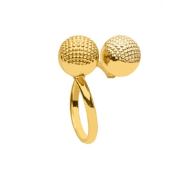 GOLD DOTTED BALLS RING