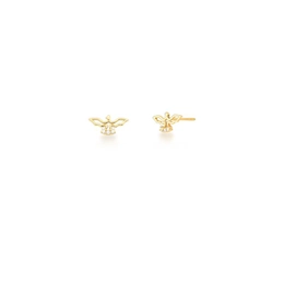 Holy Spirit earring and gold -plated zirconias