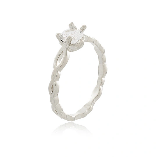 High Melting Silver Rings Solitaire