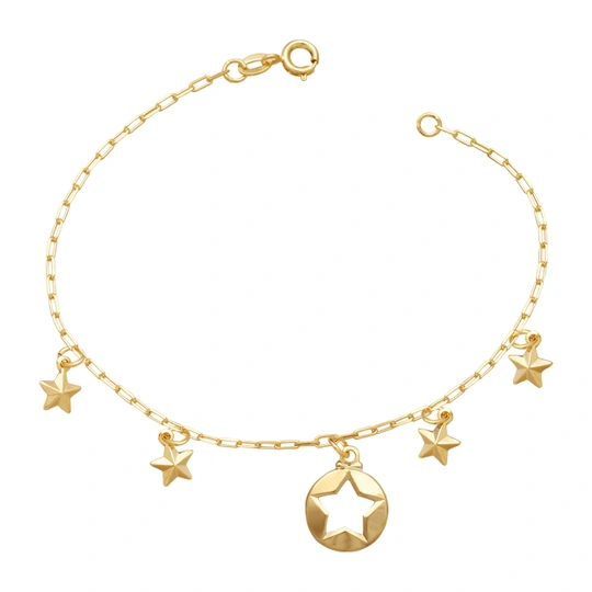Cartie Star Medal Bracelet 11mm With 4 Stars
