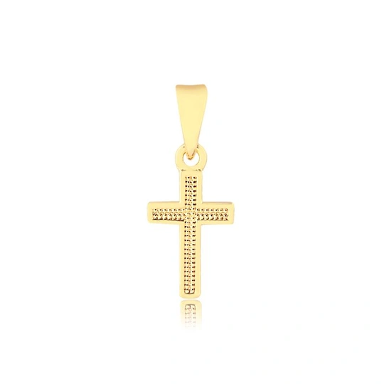 CROSS PENDANT WORKED IN GOLD-PLATED METAL