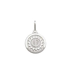 round silver pendant profession forestry engineering