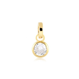 6MM LIGHT POINT PENDANT WITH GOLD PLATED CLICK COUNTER HOOP