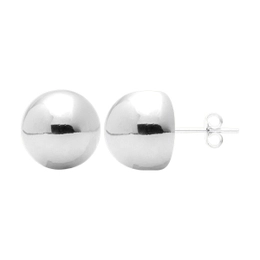 CRUSHED BALL EARRING 13MM SILVER