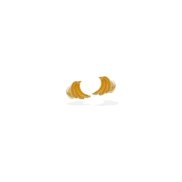 Brinco Infantil Banana 8.5mm Com Resina Amarela Tarraxa Baby