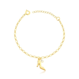 BRACELET WITH SCARPIN AND GOLD-LEATED LIGHT POINT