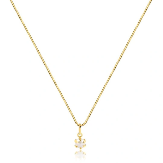 40CM + 5CM EXTENDER WITH GOLD-PLATED PEARL