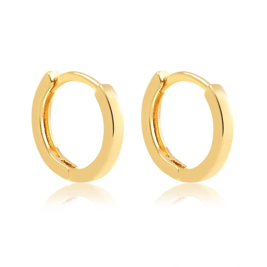 LARGE HOOP EARRING 1.2 CM GOLD PLATED