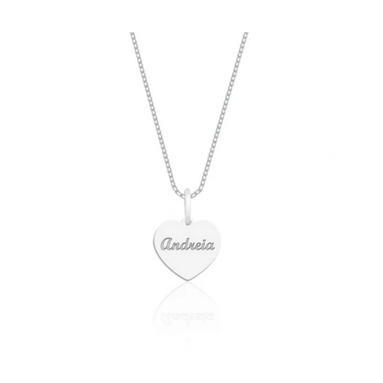 Heart necklace with personalized name