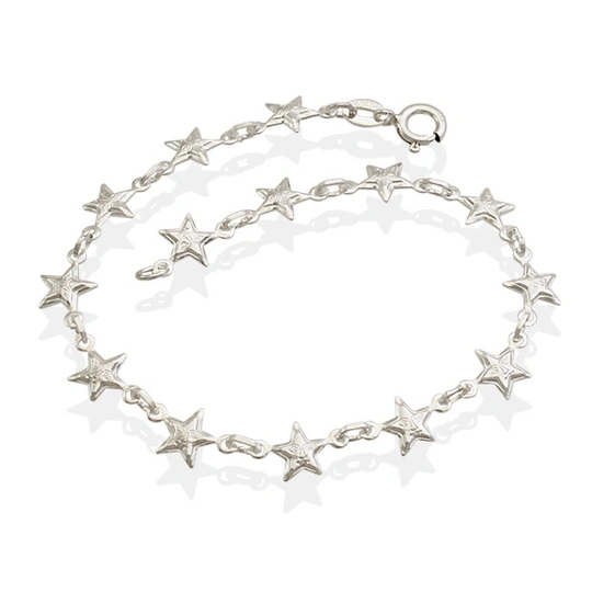 14 -star silver bracelet with 18cm faces