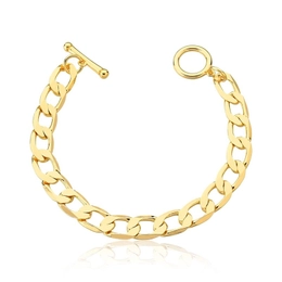 Gold -plated goumet mesh bracelet