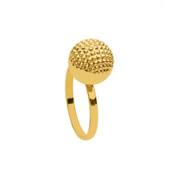 DOTTED BALL RING 11MM GOLD