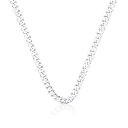 Chain in smooth silver groumet mesh
