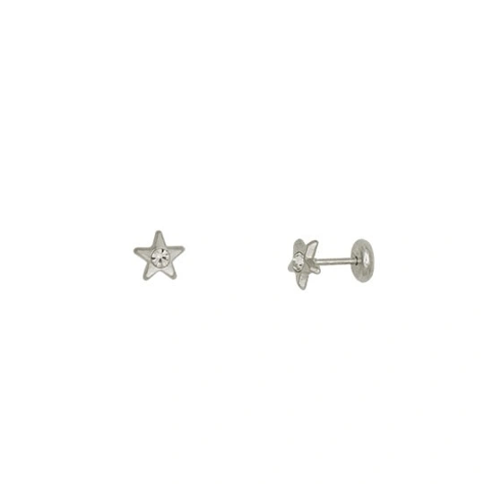 star stud earring with pressure stone