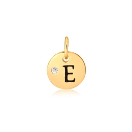 LETTER "E" PENDANT FOR ASSEMBLY GOLD PLATED