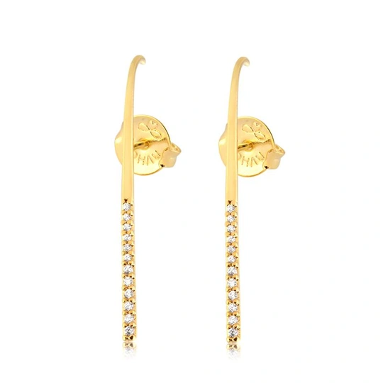 EAR EAR HOOK PALLATED STRUCTED GOLD PLATE