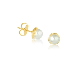 NEST EARRING WITH GOLD PLATED PEARLS