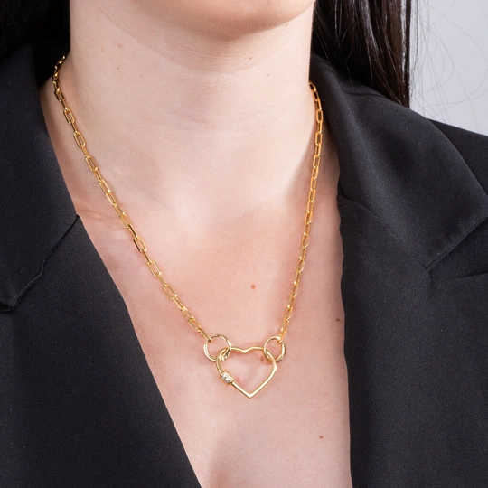 Heart Pendant Links Necklace