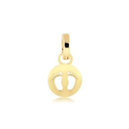 LITTLE FEET PENDANT WITH GOLD PLATED CLICK COUNTER RING