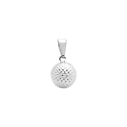 CRUSHED DOTTED BALL PENDANT 10MM SILVER