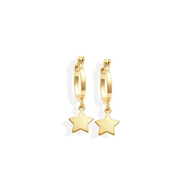 13mm Hoop Earring With Flat Star
