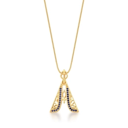 GOLD PLATED OUR LADY OF GRACES PENDANT NECKLACE