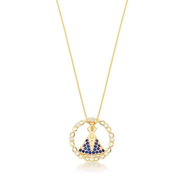 NECKLACE WITH GOLD PLATED OUR LADY APARECIDA PENDANT