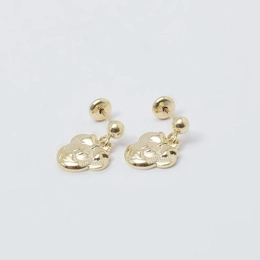 MINNEI EARRING WITH GOLD PLATED BALL