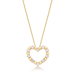NECKLACE WITH GOLD PLATED HEART PENDANT