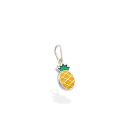 Pineapple silver pendant 8.5mm with magenta resin