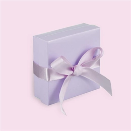 Jewelry box 08x08cm with 10 un lavender with ribbon