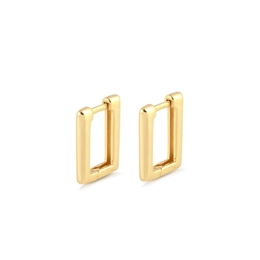 SQUARE HOOP EARRING 2CM HEIGHT GOLD PLATED