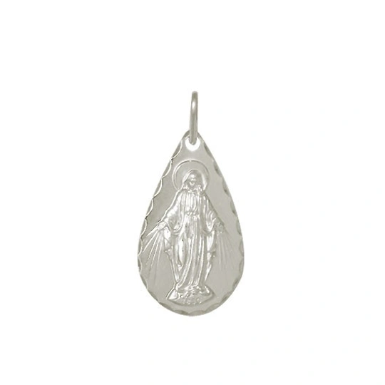 Silver pendant gout Our Lady of Graces Prayer Verse