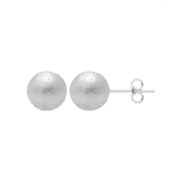 Pendiente de bolas de plata de 9 mm