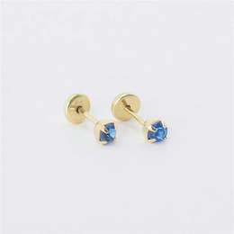 SS12 Sapphire Chat with 9.5mm Golden Pin Sapphire