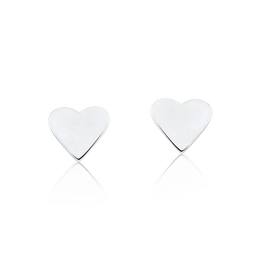 SMOOTH HEART EARRING IN SMOOTH SILVER