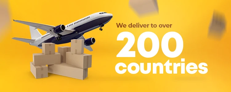 We deliver to over 200 countries