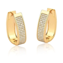 FOUR ROW RING SET WITH ZIRCONIA GOLD PLATED