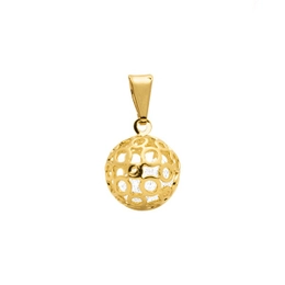 12MM SCREEN PENDANT WITH GOLD CRYSTALS