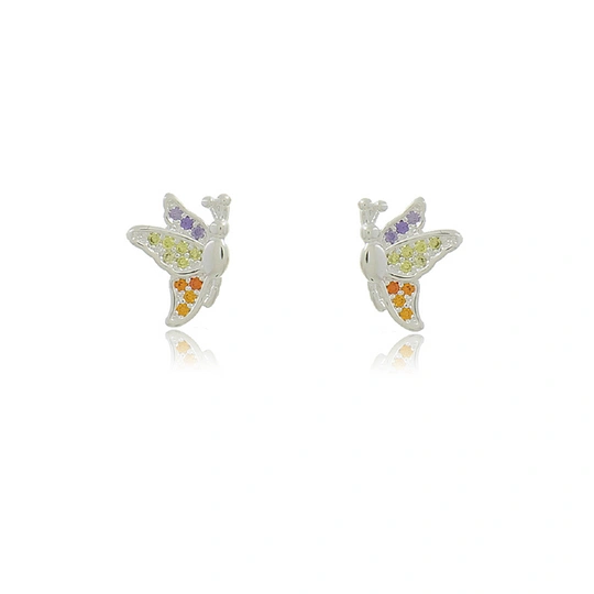 Butterfly-Dragonfly Silver High Fusion Earring