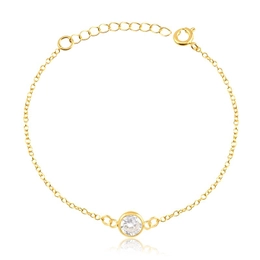 POINT OF LIGHT BRACELET WITH GOLD-PLATED ZIRCONIA STONE