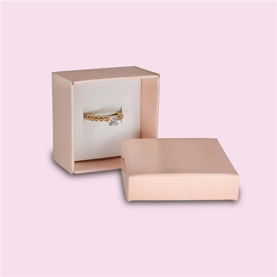 RING JEWELRY BOX 05X05CM WITH 10 SALMON UNITS