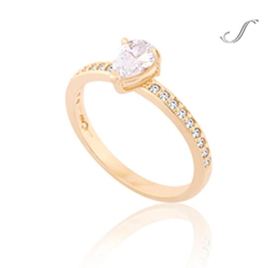 White Zirconia Drop Ring - Window To The Soul - 1911165, 1911188