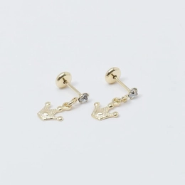 EARRING CHAMPIONSHIP WITH ARG. WITH GOLD-PLATED FLAT
