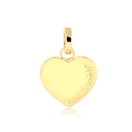 "TRUE LOVE" HEART PENDANT WITH GOLD PLATED CLICK COUNTER HOOP